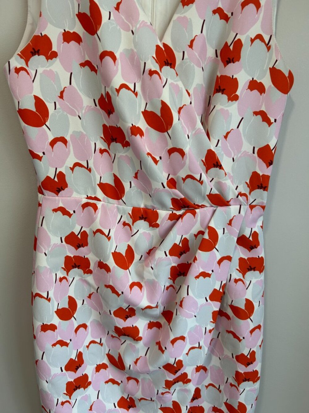 Black Halo Avilla Sheath Dress Size 0 Floral Tulip Print Wedding Guest Career - Picture 6 of 12